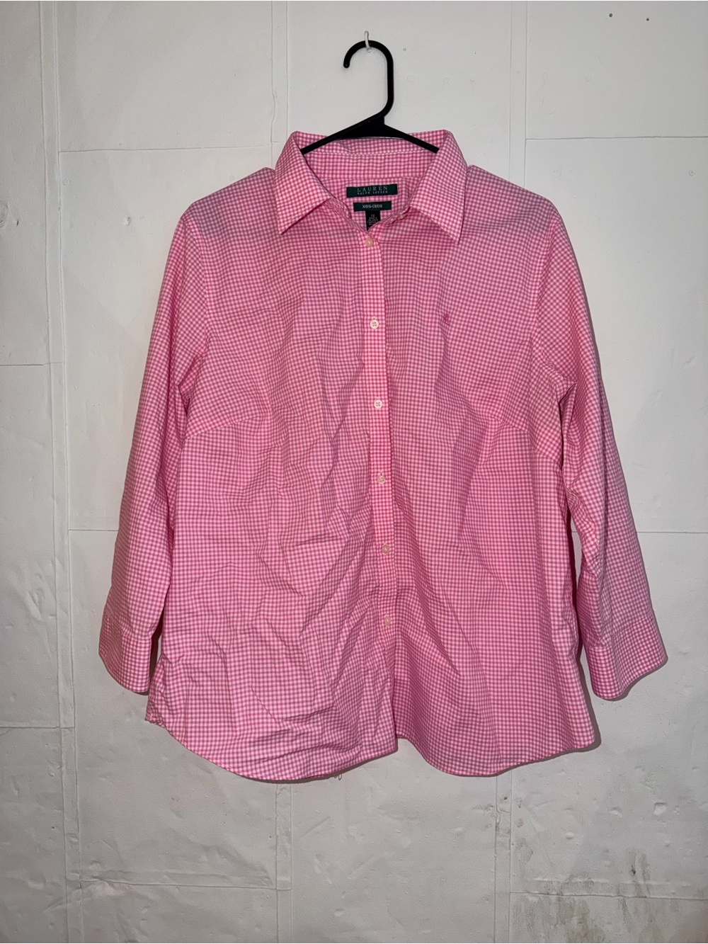 Ralph Lauren Pink Gingham Button-Down Shirt